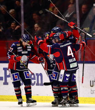 Linköpings spelare jublar