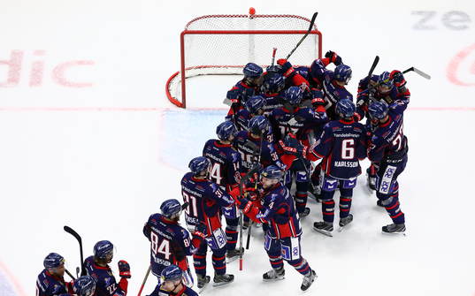 Linköpings spelare jublar