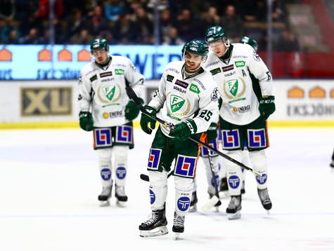 Färjestads spelare jublar