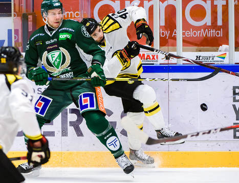 Färjestads Ilari Melart och Brynäs Jesper Jensen