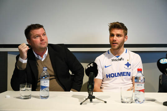 IFK Norrköpings tränare Jens Gustafsson och nyförvärv