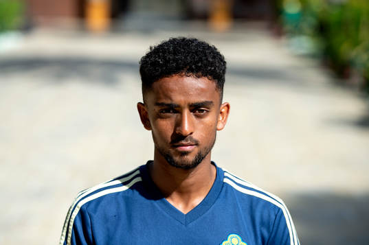 Sweden's Tesfaldet Tekie poses for a portrait