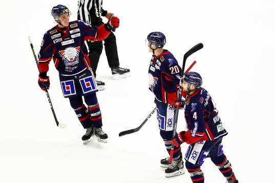 Linköpings Olle Lycksell och Nick Sörensen jublar