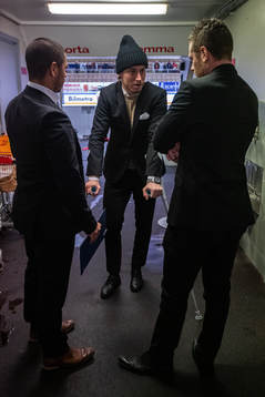 Moras Robin Johansson och fystränare Philip Wärmegård