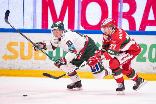 Frölundas Gustav Lindström och Moras Michael Keränen