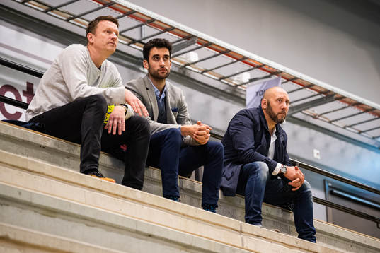Styrelseledamot Kennet Andersson, Ekkono Soccers Fran Querol och klubbdirektör Max Markusson
