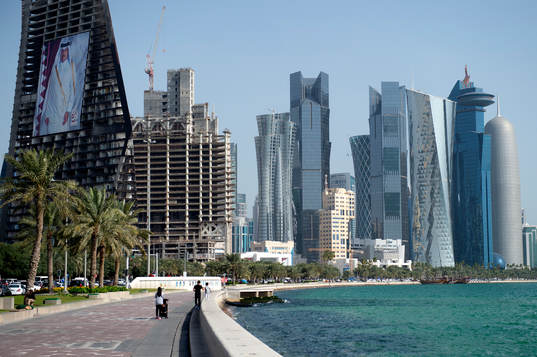 General view over Doha in Qatar, where the 2022 FIFA World