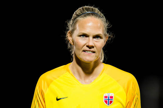 Goalkeeper Ingrid Hjelmseth of Norway