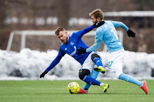 Lyngbys Jesper Christjansen och Malmö FFs Rasmus Bengtsson