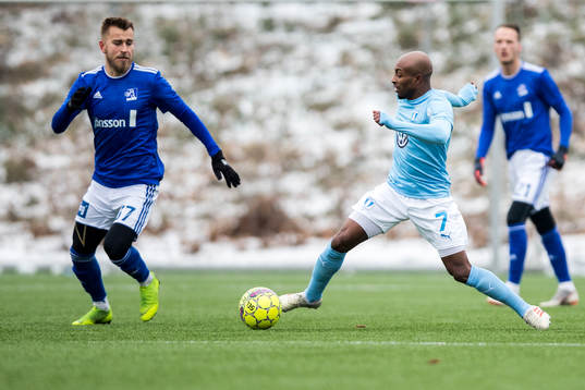 Lyngbys Jesper Christjansen och Malmö FFs Fouad Bachirou