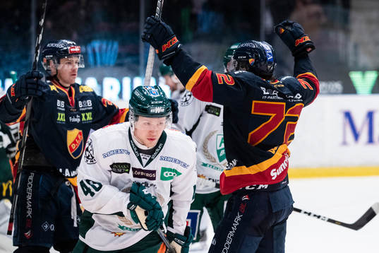 Djurgårdens Emil Bemström jublar