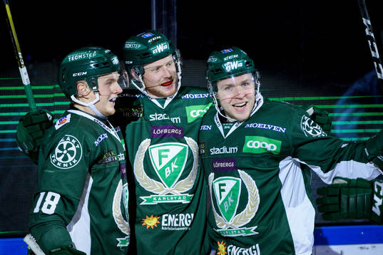 Färjestads Axel Ottosson, Alexander Reichenberg och