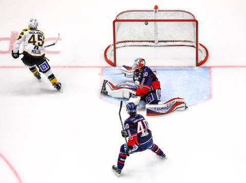 Mål 0-3 av Skellefteås Oscar Möller förbi Linköpings