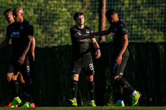 Dmitrii Stotsckii of Krasnodar celebrates the 0-2 goal