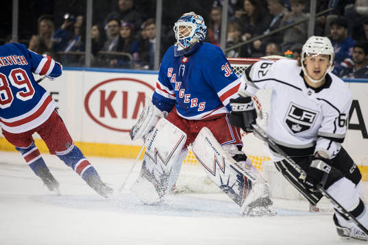 Goaltender Henrik Lundqvist and Carl Hagelin