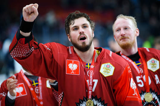 Sebastian Stålberg of Frölunda celebrates