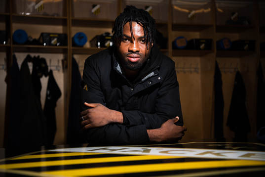 Häckens Kwame Kizito poserar för ett porträtt den 5 februari 2019 i Göteborg.