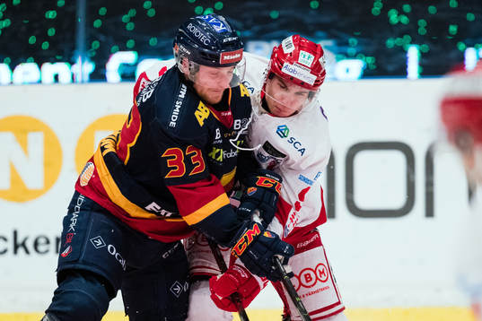 Djurgårdens Linus Hultström och Timrås Rickard Palmberg
