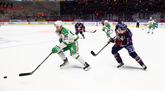 Rögles Ted Brithén och Linköpings Daniel Olsson-Trkulja