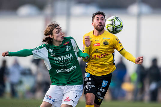 Hässleholms Jonathan Nilsson och Elfsborgs Frederik Holst