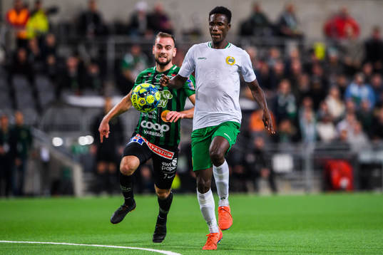 Varbergs Perparim Beqaj och Hammarbys Kossounou Odilon
