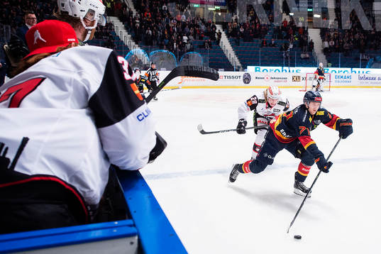 Malmö Redhawks Marcus Sylvegård och Djurgårdens Jonathan