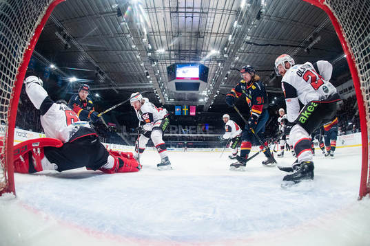 Malmö Redhawks Carl Persson, Jens Olsson och målvakt