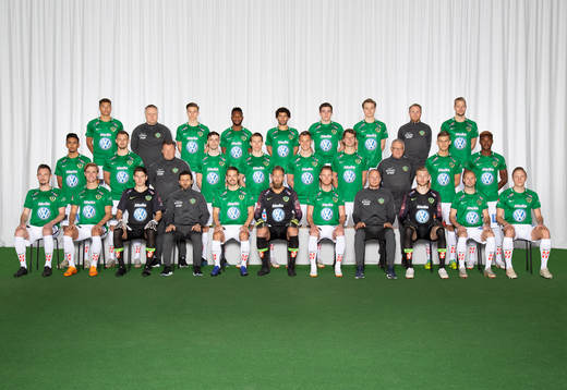  Alexander Jallow, fysiolog Jonas Larsson, Benjamin Tannus, Enock Kwakwa, Fabio Gama, Igor Popanicic, Adam Gemheden, sjukgymnast Christoffer Holmgren, Sebastian Crona. Mittenledet från vänster: Amir Al-Ammari, Max Watson, materialförvaltare Thomas Ek, Jetmir Haliti, Philip Wiström, Erik Moberg, Jakob Orlov, läkare Lars-Göran Hassel, Alex Petrovic, Ahmad Gero. Sittande från vänster: Daryl Smylie, Jesper Svensson, Oliver Ericsson Dorji, assisterande tränare Charbel Abraham, Fredric Fendrich, Frank Pettersson, Tommy Thelin, tränare Andreas Brännström, Anton Cajtoft, Tom Siwe, Joakim Karlsson.