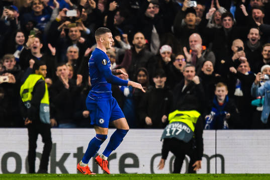 Ross Barkley of Chelsea celebrates after 2-0