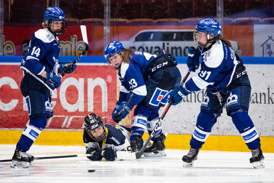 Leksands Sofia Engström och Hanna Sköld och Tawnya