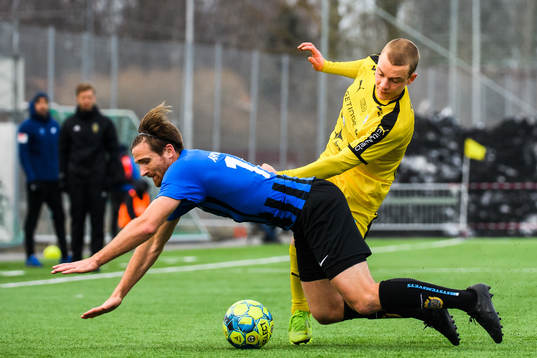 Halmstads Hoskuldur Gunnlaugsson och Sirius Jesper Arvidsson