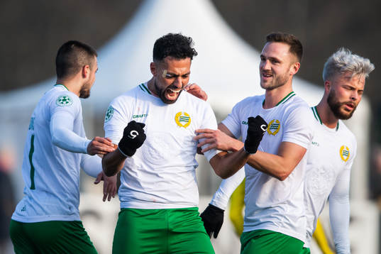 Hammarbys Imad Khalili jublar efter att han gjort 1-1