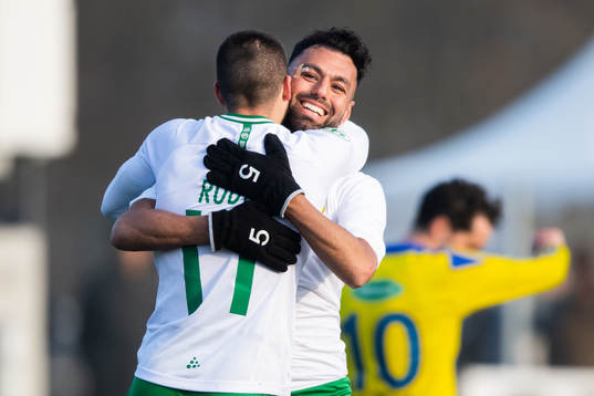Hammarbys Imad Khalili jublar efter att han gjort 1-1