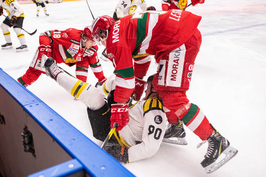 Moras Emil Aronsson och Erlend Lesund och Brynäs Jesper