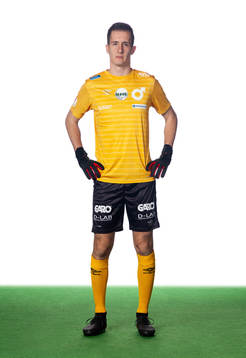 Degerfors målvakt Dario Miskic poserar för ett porträtt den 27 februari 2019 i Degerfors.