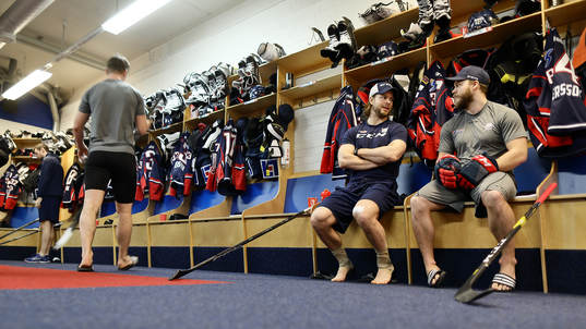 Linköpings Andrew Gordon och Jimmy Andersson före