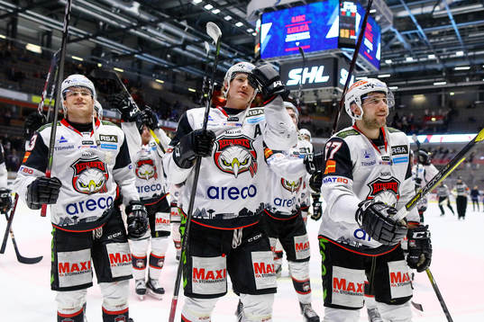 Malmö Redhawks Emil Sylvegård och Konstantin Komarek