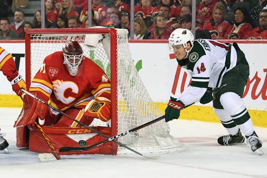 Ishockey, NHL Mar 2, 2019; Calgary, Alberta, CAN; Minnesota