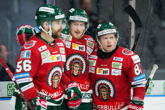 Frölundas Simon Hjalmarsson jublar