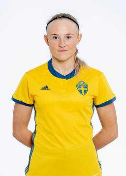Emilia Bengtsson i F16/03-landslaget poserar för ett porträtt den 7 mars 2019 i Göteborg.

