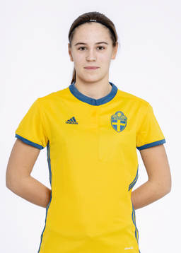 Julia Andersson i F16/03-landslaget poserar för ett porträtt den 7 mars 2019 i Göteborg.
