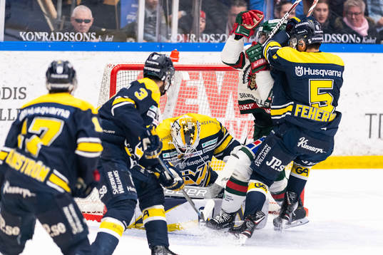 s Martin Fehérváry och målvakt Felix Sandström