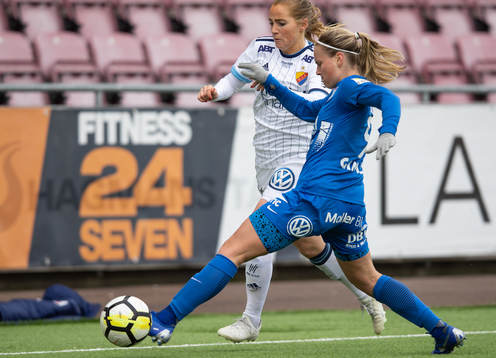 Djurgårdens Irma Helin och Eskilstunas Julia Tunturi
