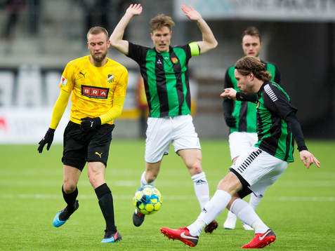 Häckens Alexander Faltsetas  och GAIS Emil Wahlström