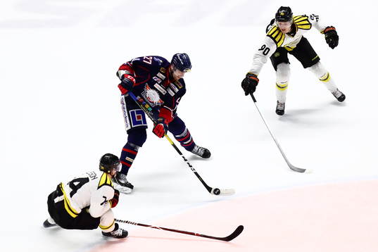 Linköpings Dan Pettersson och Brynäs Jesper Boqvist