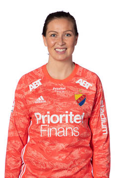 Djurgårdens målvakt Gudbjörg Gunnarsdottir poserar för ett porträtt den 13 mars 2019 i Stockholm.