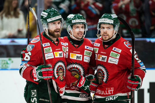 Frölundas Jonathan Sigalet, Patrik Carlsson och Mats