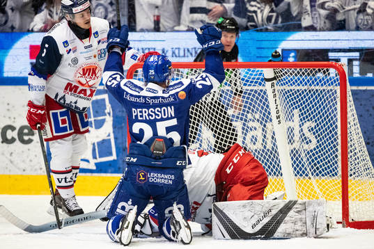 Leksands Linus Persson jublar