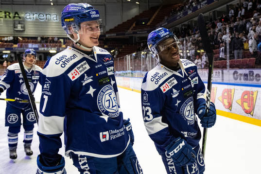 Leksands Lucas Nordsäter och Hugo Enock glada