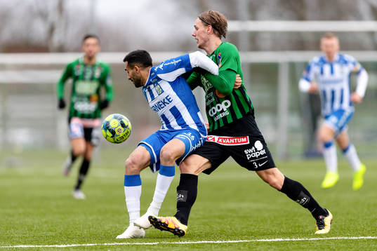 IFK Göteborgs Sargon Abraham och Varbergs Hampus Zackrisson